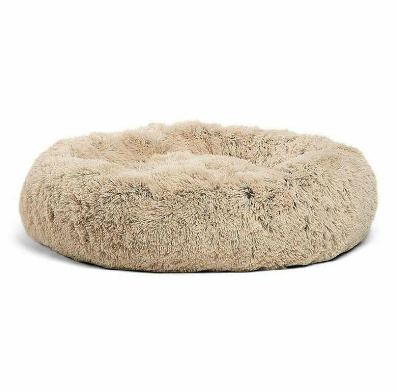 Cozy Round Plush Dog Bed for Small Dogs - Soft Cat Litter Kennel & Puppy Nest Mat