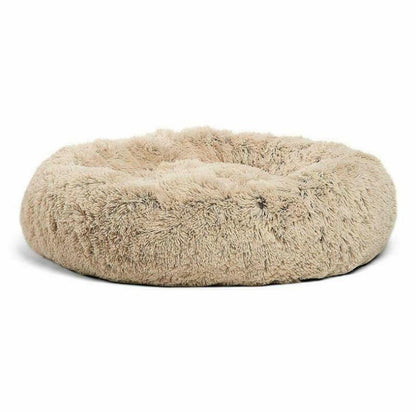 Cozy Round Plush Dog Bed for Small Dogs - Soft Cat Litter Kennel & Puppy Nest Mat