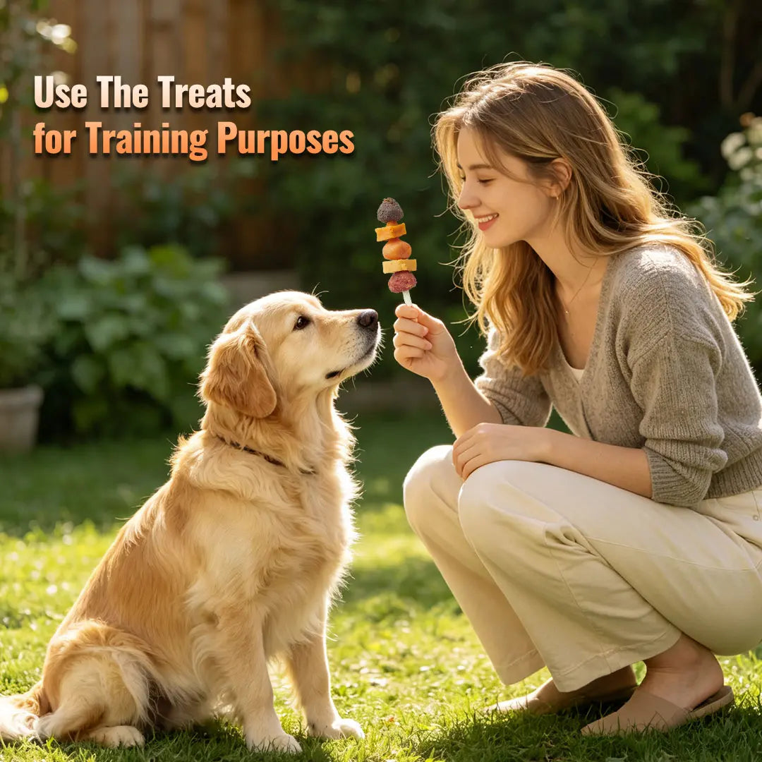 Buy 1 Get 1 Free Jungle Calling Multi-Flavor Dog Treats - Chicken, Duck, Beef, Sweet Potato & Pumpkin Kabobs - Perfect Chew Sticks for Training and Rewards!