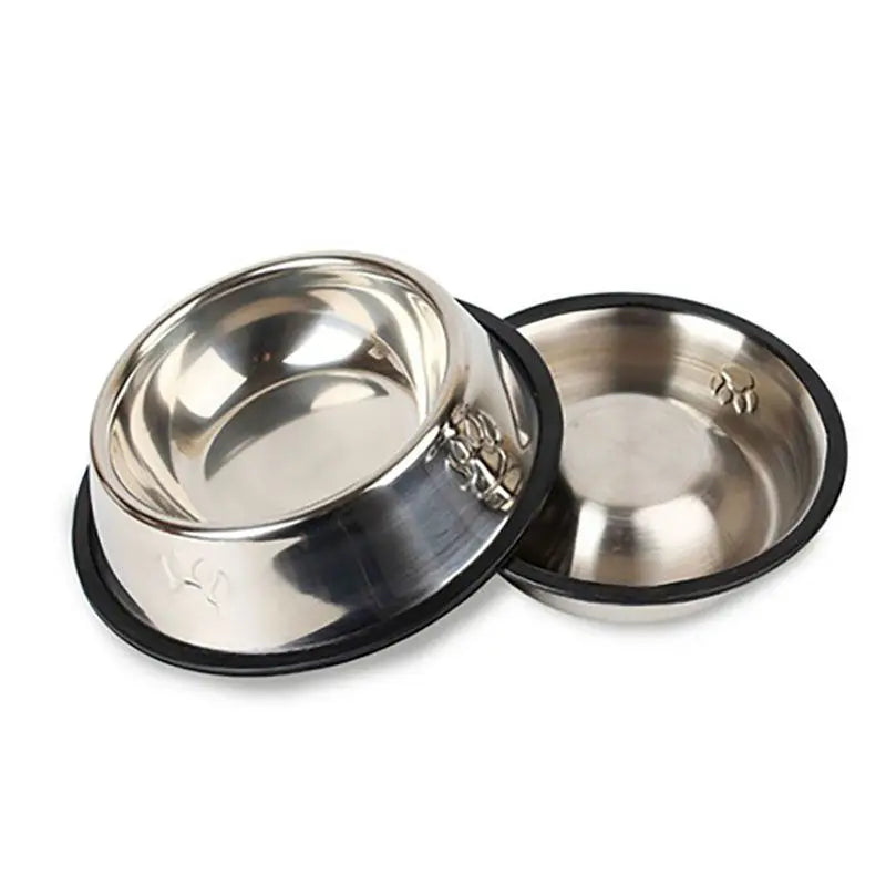 Premium Paw Stainless Steel Skidproof Pet Bowls - Anti-Ant Design for Dogs & Cats - Available in 6 Sizes