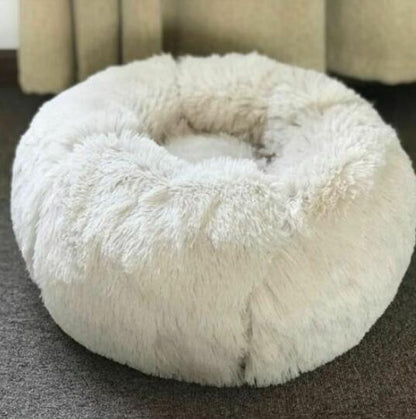 Cozy Round Plush Dog Bed for Small Dogs - Soft Cat Litter Kennel & Puppy Nest Mat