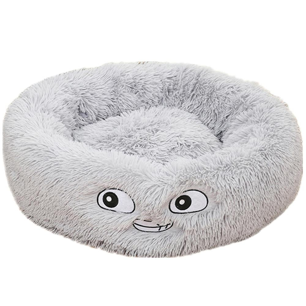 Cozy Round Plush Dog Bed for Small Dogs - Soft Cat Litter Kennel & Puppy Nest Mat