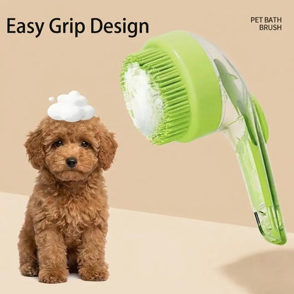 2026 2-in-1 Pet Bath & Grooming Brush with Soap Dispenser - Gentle Massage Tool for Dogs & Cats, Enhances Hair Care & Bathing Experience