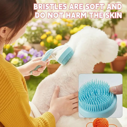 2026 2-in-1 Pet Bath & Grooming Brush with Soap Dispenser - Gentle Massage Tool for Dogs & Cats, Enhances Hair Care & Bathing Experience