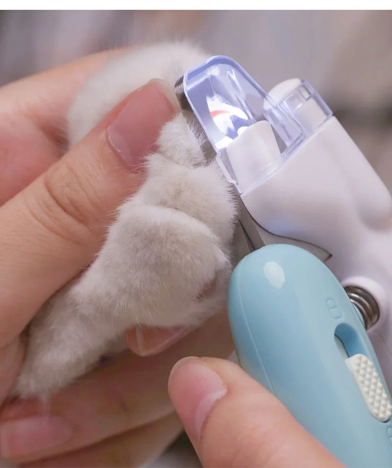 LED Electric Pet Nail Clippers & Grinder - Safe & Easy Dog & Cat Nail Care with Built-in Light