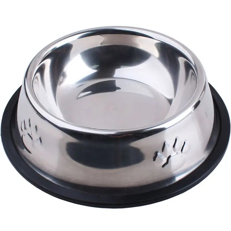 Premium Paw Stainless Steel Skidproof Pet Bowls - Anti-Ant Design for Dogs & Cats - Available in 6 Sizes